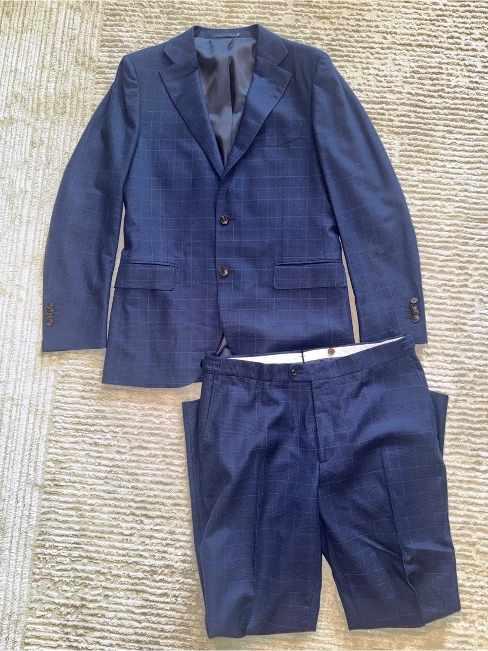 Suitsupply Navy Windowpane Two-Piece Suit